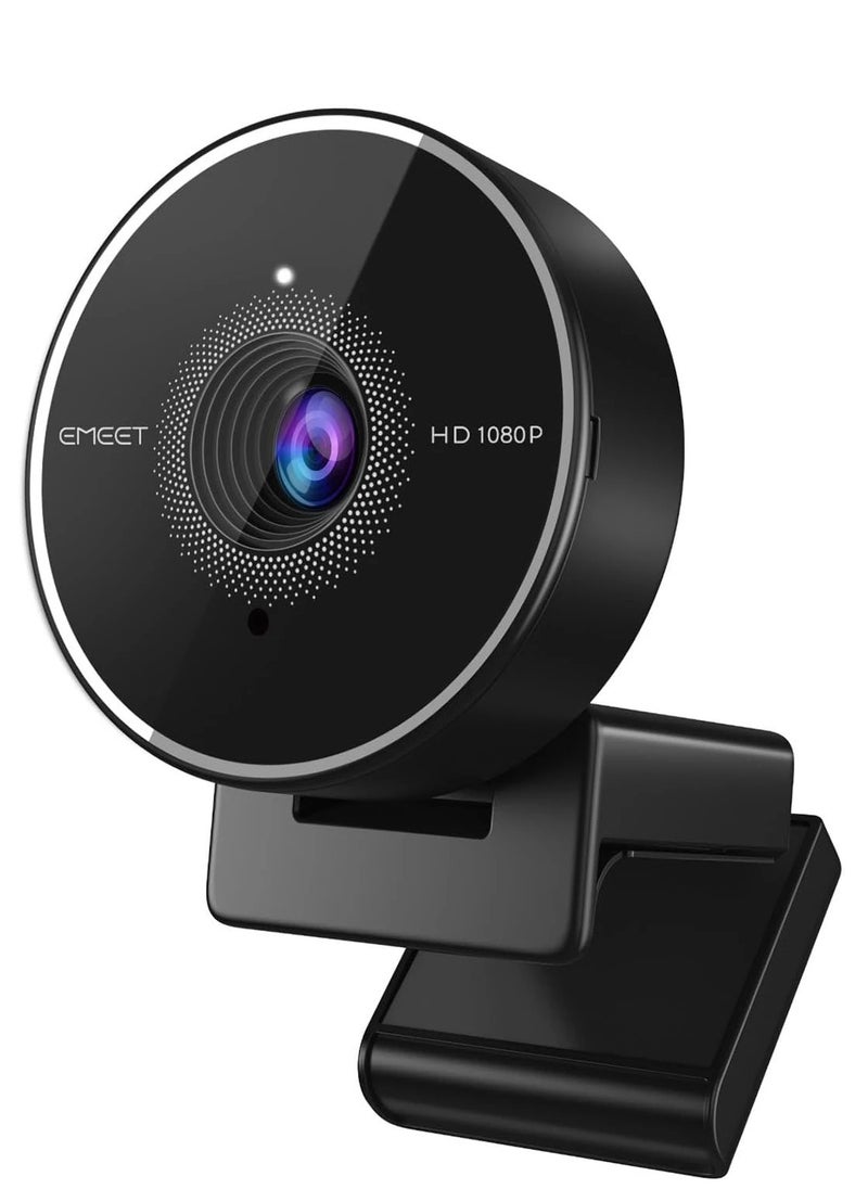 eMeet C955 Webcam for PC, 1080P Webcam with Microphone&Privacy Cover, Auto Light Correction, 70° FOV for Personal Use, Plug&Play Web Cam Protect Data, Perfect for Office Professionals&Remote Workers  - Image 1