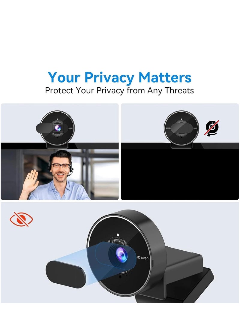 eMeet C955 Webcam for PC, 1080P Webcam with Microphone&Privacy Cover, Auto Light Correction, 70° FOV for Personal Use, Plug&Play Web Cam Protect Data, Perfect for Office Professionals&Remote Workers  - Image 2
