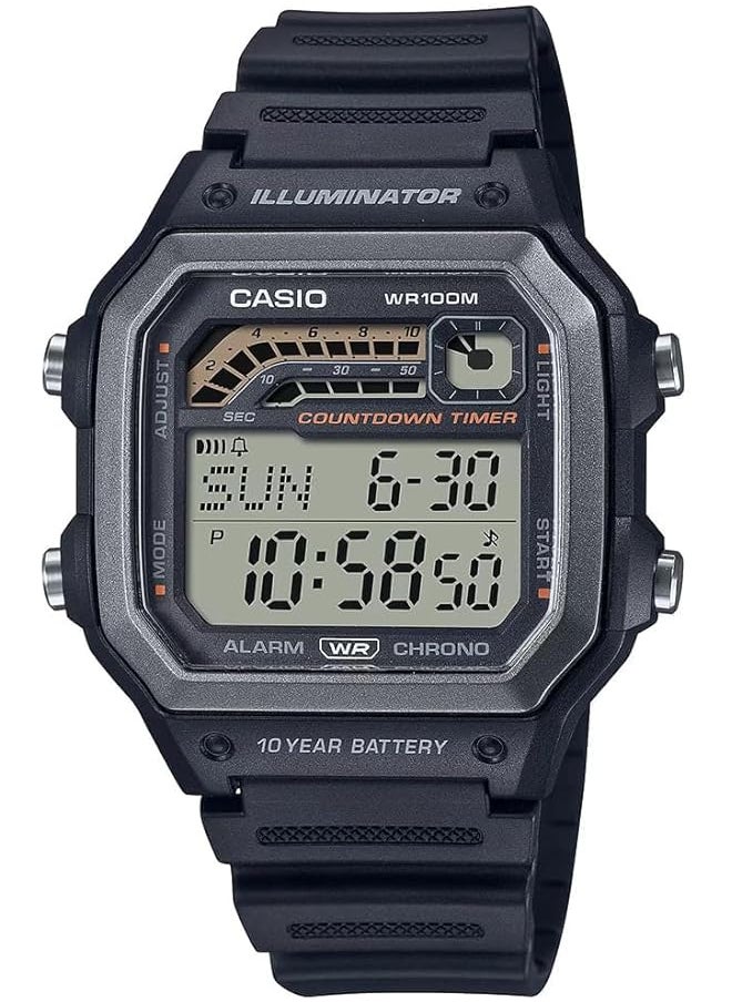 CASIO - Men Watch Ws 1600H 1Avdf Black Dial Black Band - Image 1