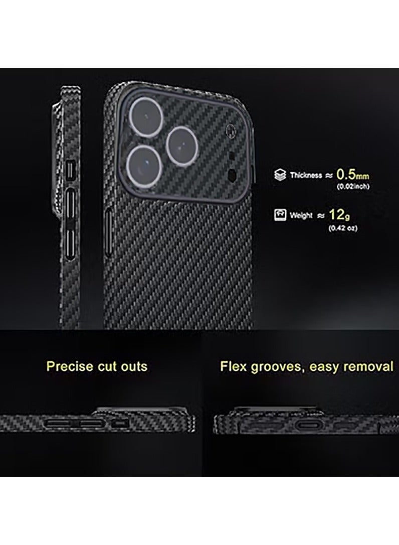For iPhone 17 Pro Case Carbon fiber pattern, 0.5mm Slim Fit for iPhone 17 Pro Carbon Fiber Thin Case - Image 4