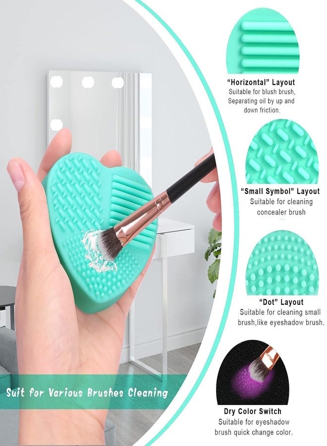 MobFest® Silicone Heart Shape 2 in 1 Makeup Brushes Washing Scrubber Cosmetic Sponge Brush Cleaner, Multicolor (M, 1) - Image 5