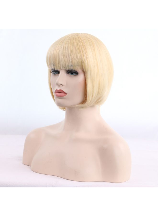 فوبيري شعر مستعار تنكري قصير من بوبو هيد بلوند 8x8x8سم - Image 4