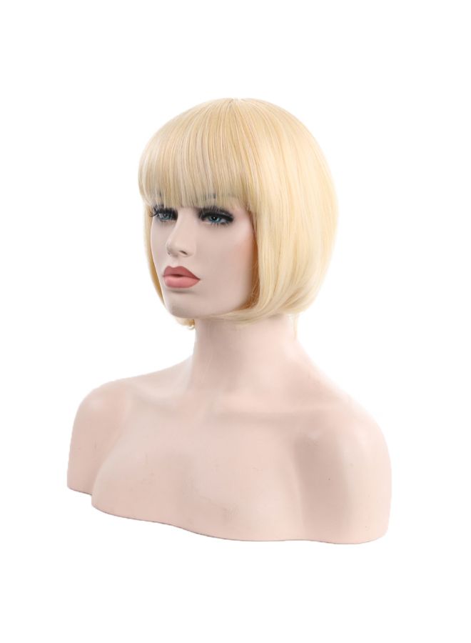 فوبيري شعر مستعار تنكري قصير من بوبو هيد بلوند 8x8x8سم - Image 5