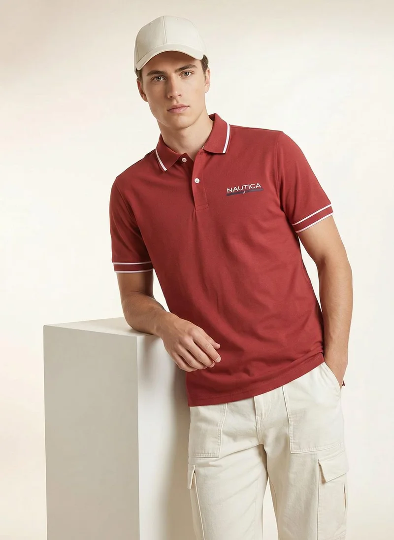 نوتيكا Nautica Men Rust Polo T-Shirt