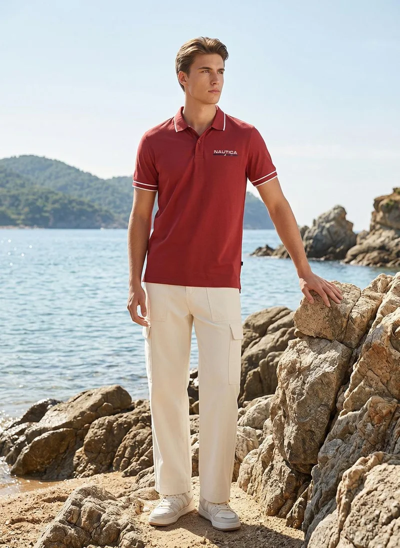 نوتيكا Nautica Men Rust Polo T-Shirt