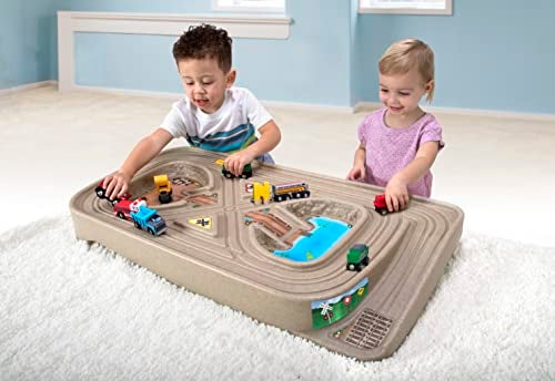 Simplay3 Portable Carry and Go Kids Race Track Toy Car Train Table 2Sided No Assembly for Children 3 4 5 6 7 Years Old Boys Girls Made in USA - Image 5