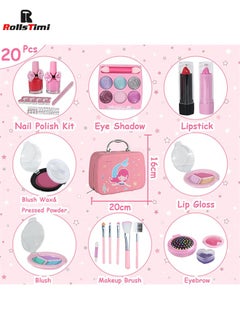RollsTimi  Makeup Kit With Storage Case Pink Color Portable, Non-toxic, Durable, And Washable  - Image 3