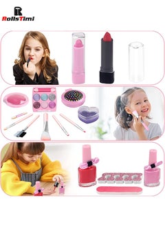 RollsTimi  Makeup Kit With Storage Case Pink Color Portable, Non-toxic, Durable, And Washable  - Image 2