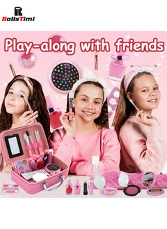 RollsTimi  Makeup Kit With Storage Case Pink Color Portable, Non-toxic, Durable, And Washable  - Image 5