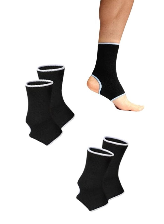 طقم دعم الكاحل الضاغط للأطفال - 4 قطع، أسود، 5-10 سنوات - للرياضة - Image 1