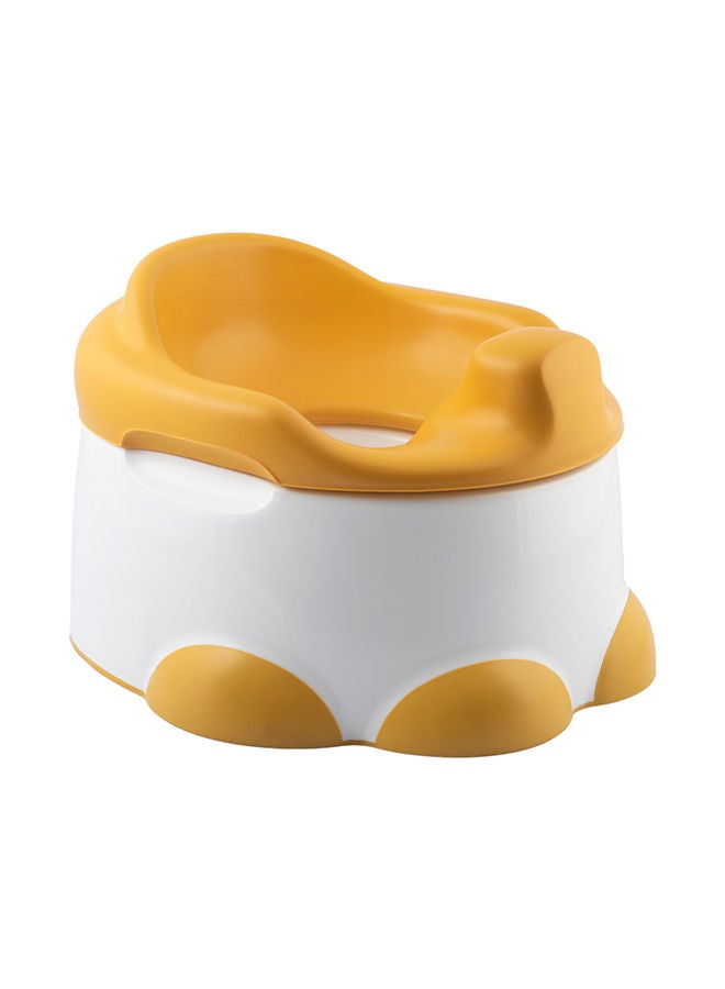 Bumbo Step ‘n Potty - Soft and Comfortable, Non-Slip, Removable Cup & Stow Away Lid, Ideal for toddlers from 18 months + ( Mimosa ) - Image 1