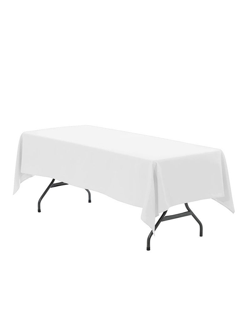SISGL Solid Tablecloth Rectangular Polyester Fabric Table Cloth For Bridal Shower Wedding Birthday Party Decorations Banquet Restaurant  - Image 1