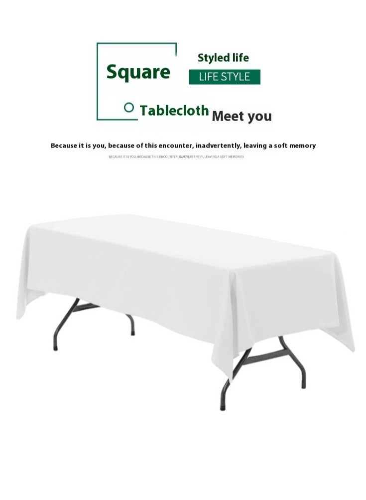 SISGL Solid Tablecloth Rectangular Polyester Fabric Table Cloth For Bridal Shower Wedding Birthday Party Decorations Banquet Restaurant  - Image 2