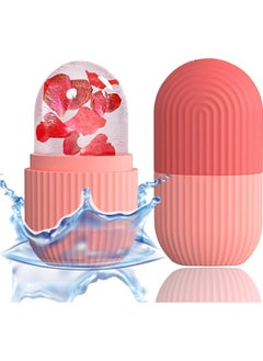 Ice Face Roller Message for Face, Ice Silicone Cube Roller Facial for Eyes Neck and Skin Care, Ice Mold De-Puff Eye Bags Wrinkles Reduce Migraine Pain and Acne Puffiness Relief