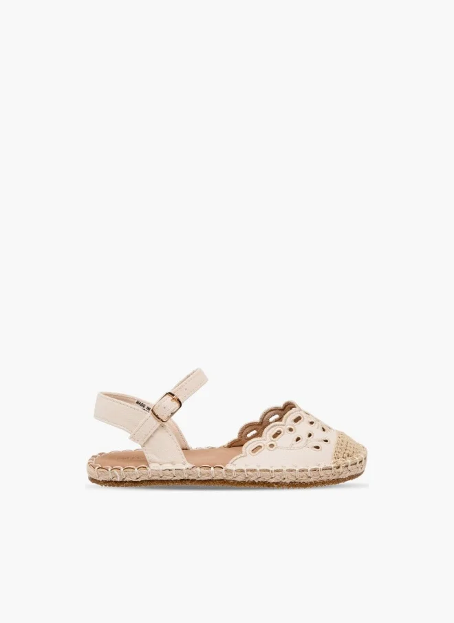 ببرمنة Girls Embroidered Espadrille Sandals