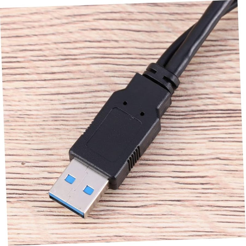 Merryhapy Dual USB Port Adapter Cable Fast Data Transfer For Smartphones Tablets Black - Image 4