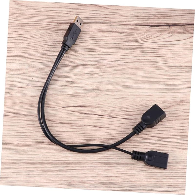 Merryhapy Dual USB Port Adapter Cable Fast Data Transfer For Smartphones Tablets Black - Image 5
