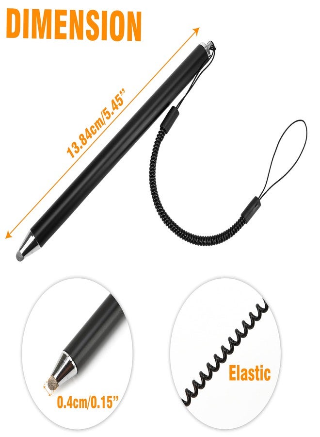 BuleVina Stylus Pens for Touch Screens with Tether Lanyard, Anti-Lost Fibre Stylus Mesh Fiber Tip, High Sensitivity & Precision Capacitive for Smart Phone, Tablets for Samsung Galaxy Android - Image 2