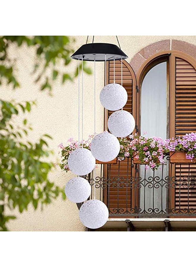 Alyashmac Solar Power Colour Changing Wind Chime Lamp White - Image 3
