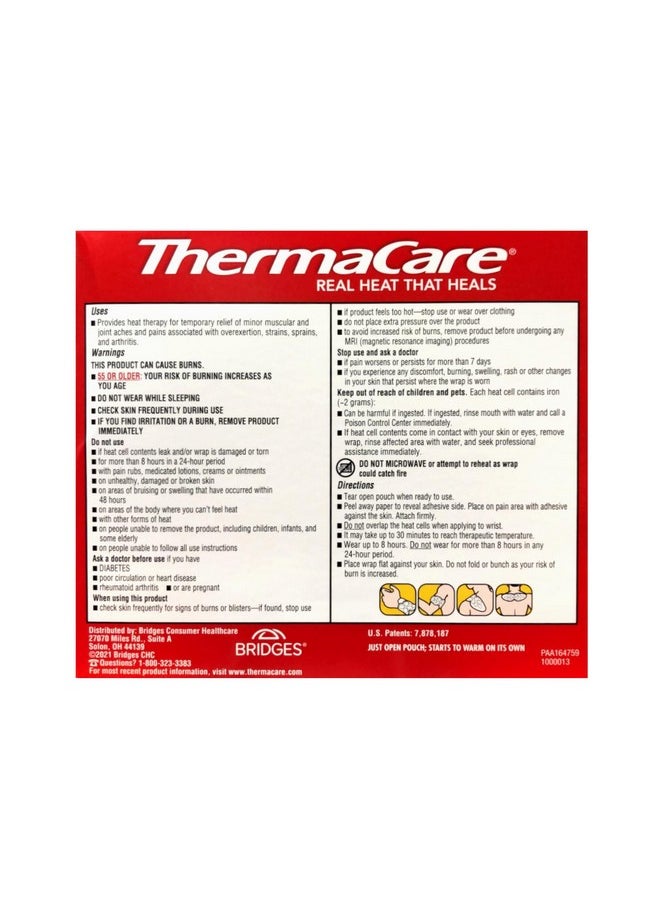 ThermaCare - Air-Activated Heatwraps, Neck, Wrist & Shoulder, Pack Of 6 (3 Heatwraps Per Pack) - Image 1