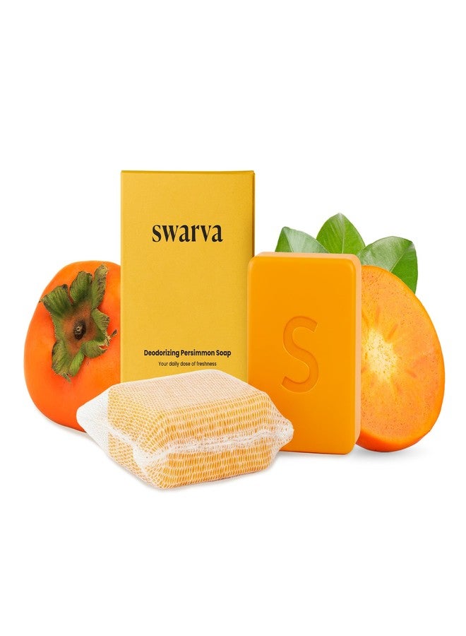 Swarva Japanese Persimmon Cleanser Bar 2 Pk Bundle for Body Odor, Persimmon Solution for Old People Smell - Natural Ingredient Body Bars, Organic Formula, Japanese Skin Care, Cleansing Hygiene 1 oz - Image 1