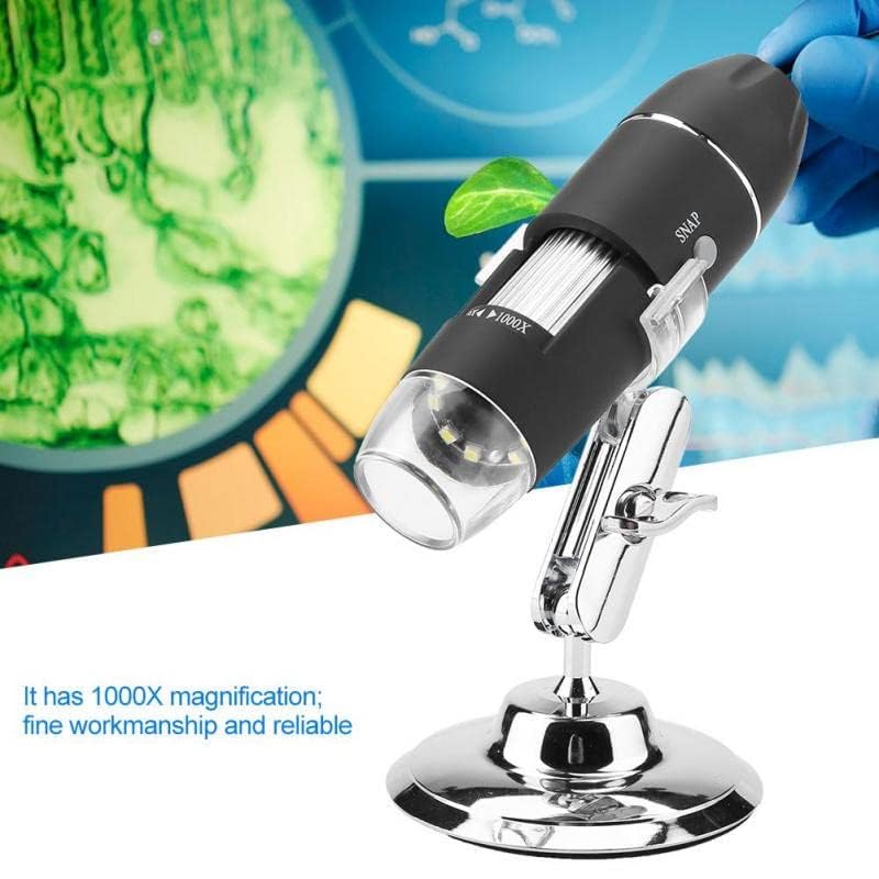 Tobo USB Digital Microscope 50X to 1000X Magnification with AV Output for TV Take Photo/Flexible Stand 8 Adjustable inbuilt and LED Lights for PCB Inspection/Measurement TD-1117IM - Image 2
