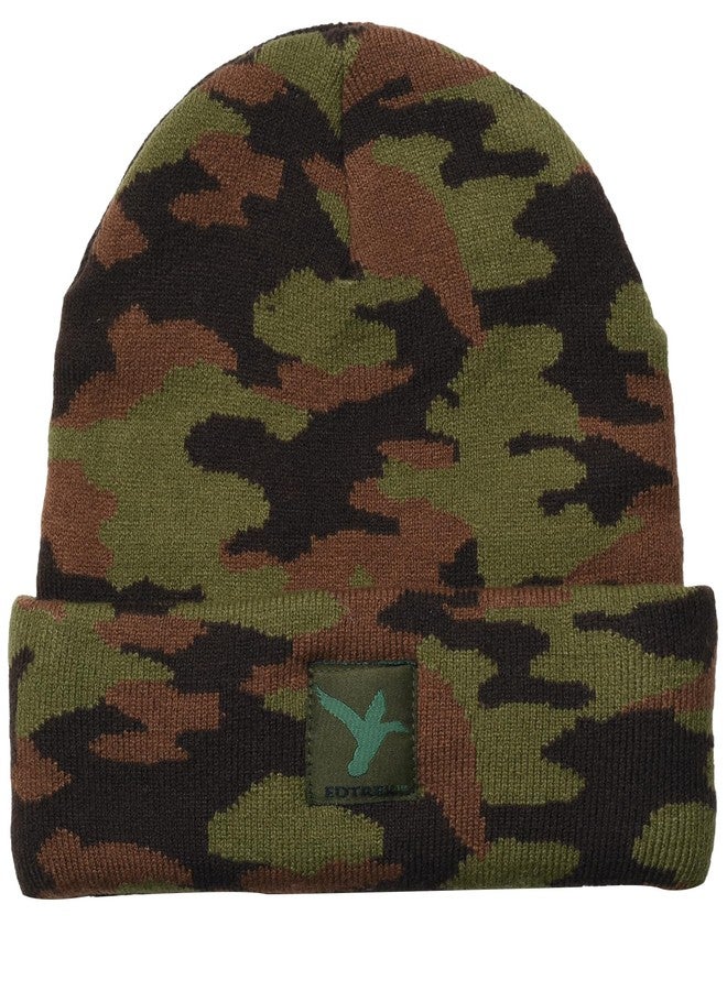 EDTREK Elite Kids Country Beanie Hat - Boys and Girls Winter Hat with Unique Embroidery (Flying Duck - Delta Camo) - Image 1
