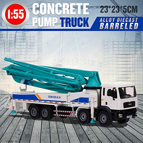 GoolRC Concrete Pump Truck for Kids, 1:55 Scale Diecast Car Model Car, Simulation Engineering Machine Model Gift for Boys and Girls - Image 3