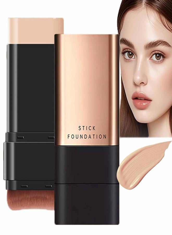MATSON Beautiful Skin Foundation Stick,Hydrating Lightweight Foundation Stick with Brush,Waterproof Thin and Cover Blemishes for All Skin Types For women (Natural) - Image 1