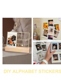 O Ozone Music Player Style Wood Acrylic 3 Inch Photo Frame with LED, Instax Mini Picture Frame 2 x 3 Polaroid Frame for Mini 11/9/8/7/EVO, Night Light Tabletop Desktop Frame with DIY Letter Stickers  - Image 5