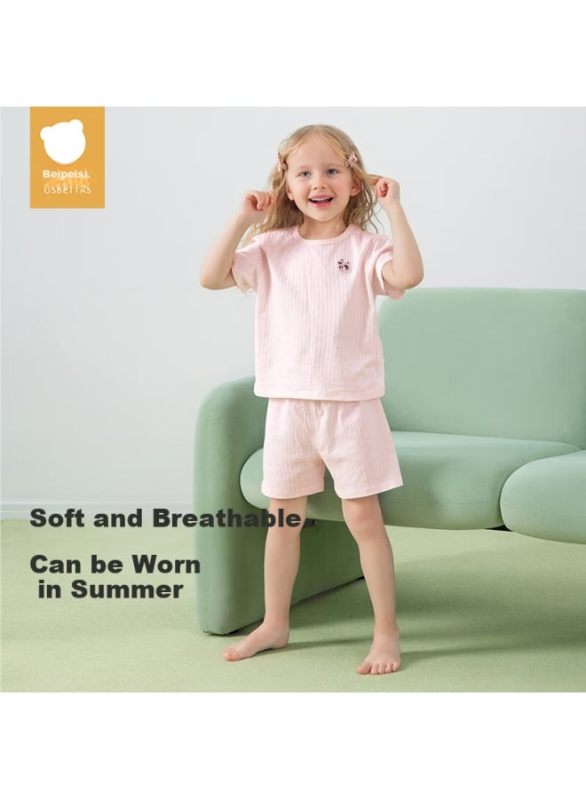 Beptides Beipes Children's Pajama Set New Summer Short-sleeved Pure Cotton Home Wear For Boys And Girls, Cool And Breathable - Image 4
