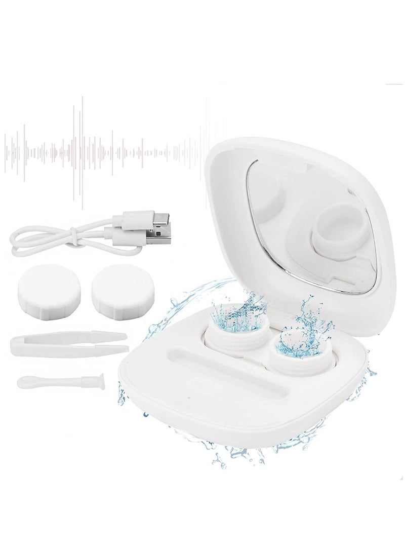 Excefore Contact Lens Cleaner Machine Ultrasonic with USB Charger Fit Disposal Soft Colored RGP and OK Lens, for Home & Travel  - Image 1