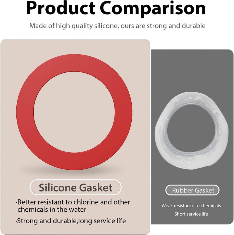 Ullnosoo Flush Valve Seal for Mansfield, 3 Pack Upgraded Silicone Material Toilet Tank Gasket Replacement Parts for 210 and 211, Equivalent to 630-0030 - Image 3