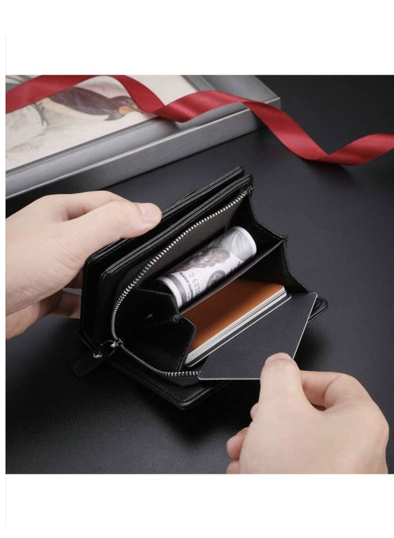 New Vintage Style Men Wallet, Deer Head Design, Multifunctional Zipper Wallet, Multiple Card Slots, Multi-function Card Holder for Youth Students, Great Gift for Men  - Image 2