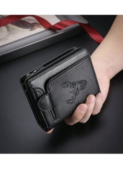 Generic New Vintage Style Men Wallet, Deer Head Design, Multifunctional Zipper Wallet, Multiple Card Slots, Multi-function Card Holder for Youth Students, Great Gift for Men  - Image 5
