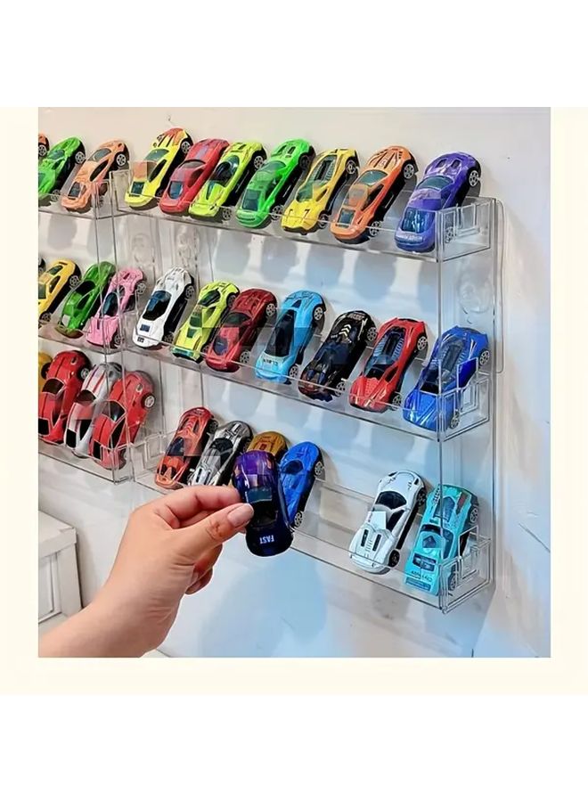 Transparent 3 Tier Wall Mounted Toy Car Storage Box Display Shelf Organizer - Image 5