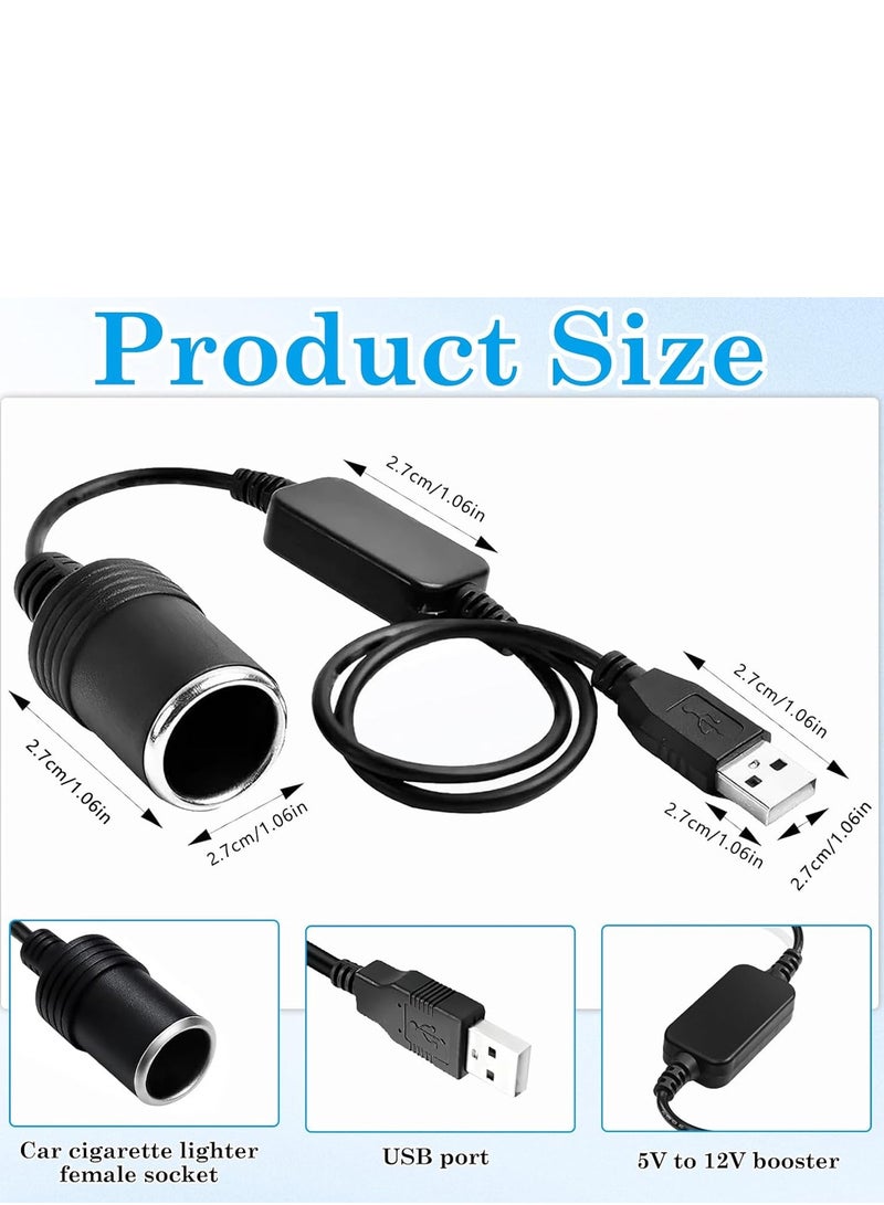 دينكس محول DENX DX905: منفذ USB إلى مقبس ولاعة السجائر بجهد 12 فولت - كابل تحويل الطاقة (من USB-A بجهد 5 فولت إلى تيار مستمر 12 فولت) مخصص للاستخدام مع كاميرات لوحة القيادة، وأجهزة تحديد المواقع (GPS)، وكاشفات الرادار، ومسجلات القيادة، ومراوح السيارات، وأجهزة تنقية الهواء، ومصابيح LED - كابل تعزيز الطاقة يعمل بنظام "التوصيل والتشغيل" (Plug and Play) ومزود بآليات حماية لضمان السلامة. - Image 5