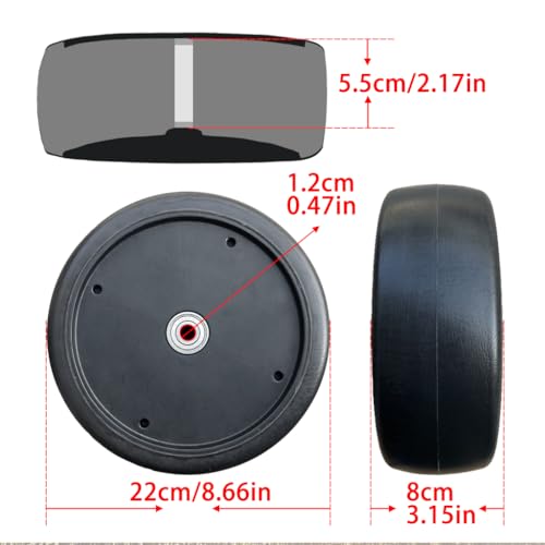 POLYNX 2 حزمة 8622 سم إطارات مطاطية صلبة لعربات الدفع الكهربائية ترقية العجلات الأمامية 12 سم 047 بوصة إطارات كارت للأطفال بدائل قطع غيار السيارات 86 بوصة - Image 5