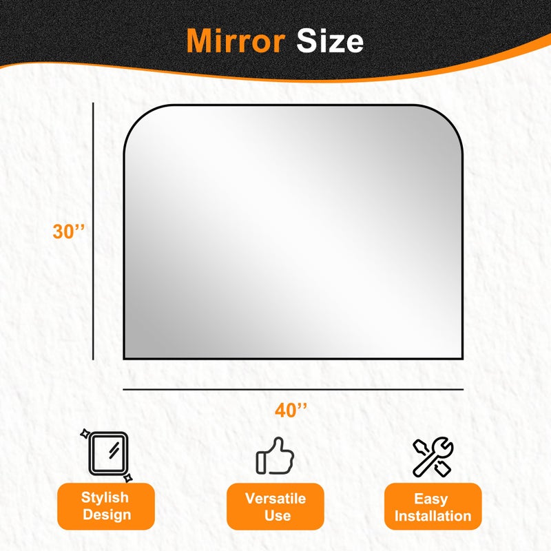 Delma Bathroom Vanity Mirror,30" x 40" Black Metal Framed Wall Mirror for Over Sink, Living Room, Bedroom,Entryway Decor - Image 5