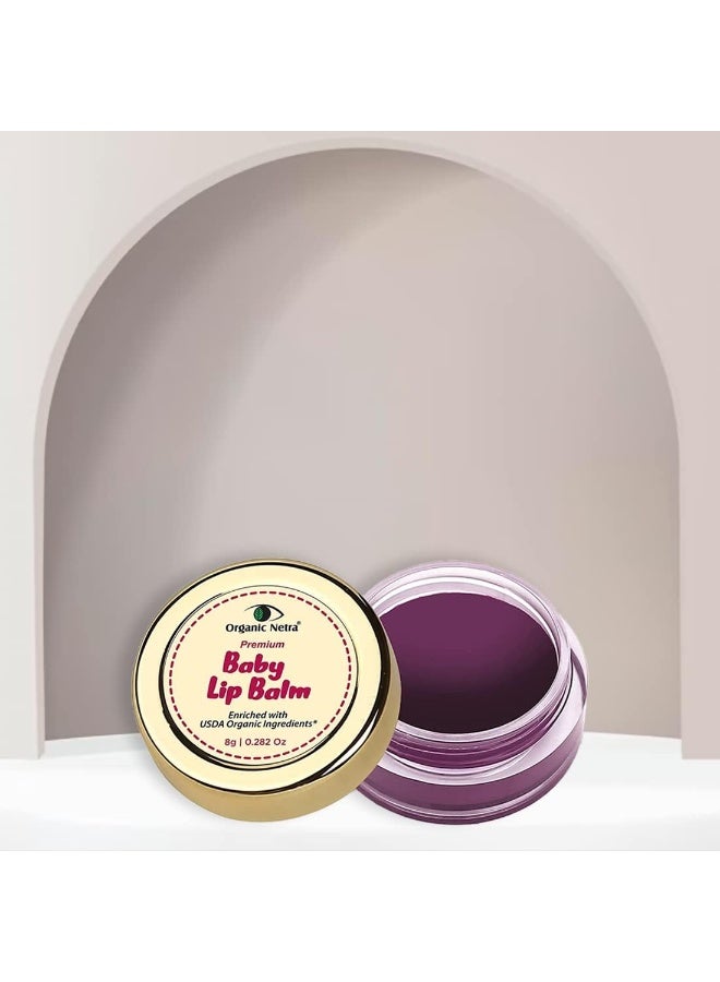Organic Netra® 100% Chemical Free Beetroot Baby Lip Balm For Dry Damaged and Chapped Lips | Enriched with Certified Organic Ingredients - 8 gm - Image 5