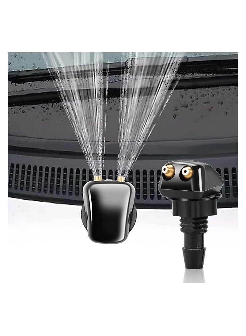 SYOSI Windshield Washer Nozzle, 8 PCS 8mm 9mm Front Windshield Washer Nozzle Sprayer, Washer Spurter Straight Pillar Truck Automotive Hood 4 Holes, Compatible for Ford Honda Chrysler Subaru BMW Buick - Image 4