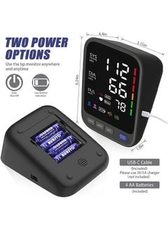 Hihonor Blood Pressure Monitor, LED Color Backlit Screen Automatic Digital Blood Pressure Monitor, Irregular Heartbeat Detection, 2 x 120 Sets Memory BP Monitor for Home Usemory BP Monitor for Home Use  - Image 3