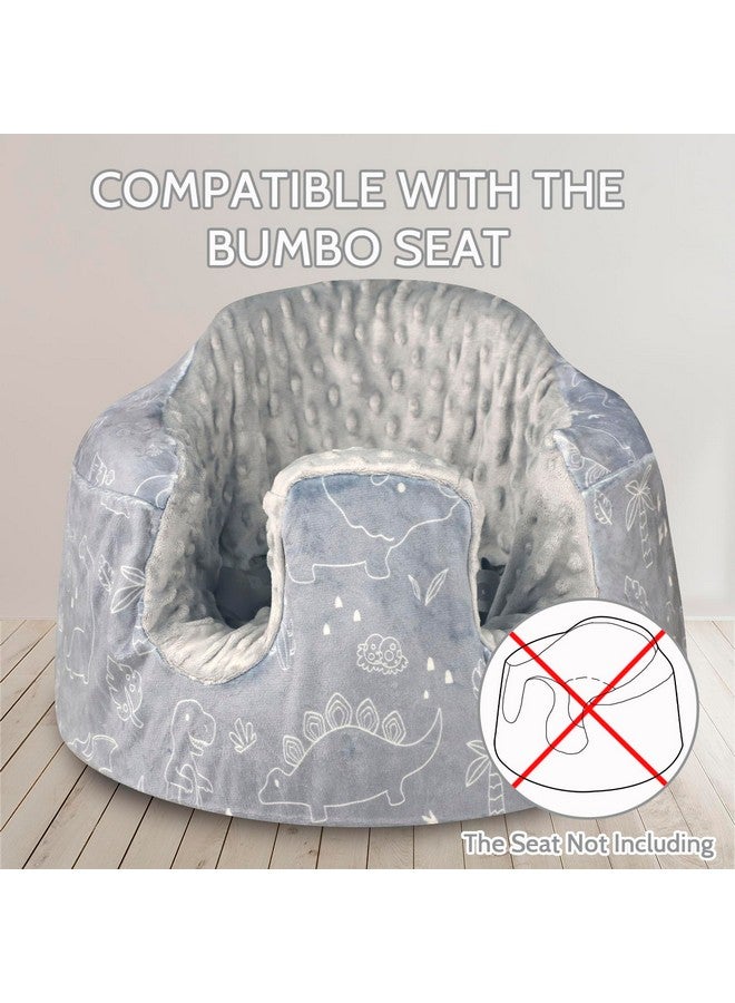 DILIMI Minky Seat Cover Compatible with Bumbo Seat, Removable Ultra Soft Comfortable Warm Seat Slipcover for Baby Boy and Girl, Dinosaur - Image 4