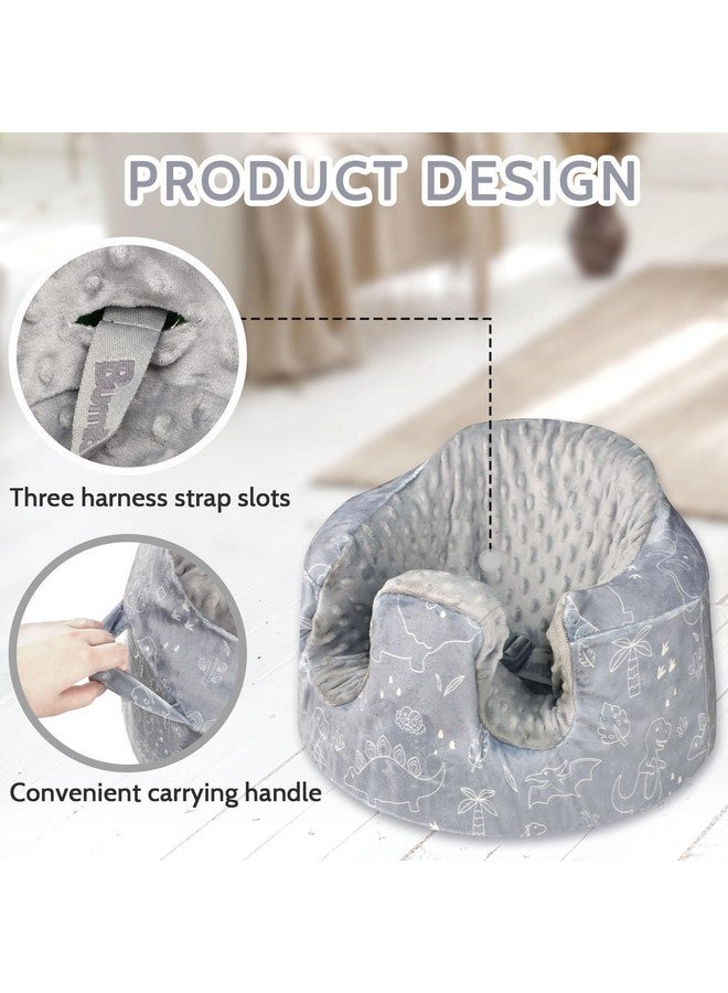 DILIMI Minky Seat Cover Compatible with Bumbo Seat, Removable Ultra Soft Comfortable Warm Seat Slipcover for Baby Boy and Girl, Dinosaur - Image 3