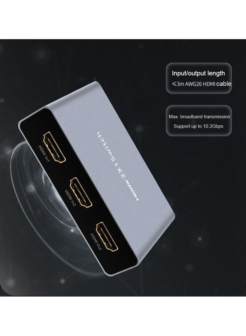 4K 3D Bi-Direction 2x1 HDMI Switch 1x2 Splitter Video Converter PC To TV Monitor - Image 5