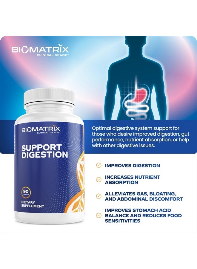 BioMatrix Digestive Enzymes Supplement (90 Capsules) Support Digestion - with Purified Bile, Pancreatin, Plant Enzymes, Ox Bile, Betaine HCL, Support Digestion of Fats Carbohydrates and Proteins - Image 4