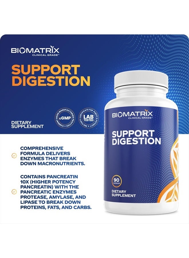 BioMatrix Digestive Enzymes Supplement (90 Capsules) Support Digestion - with Purified Bile, Pancreatin, Plant Enzymes, Ox Bile, Betaine HCL, Support Digestion of Fats Carbohydrates and Proteins - Image 3