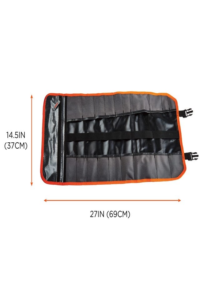 Ergodyne Arsenal 5871 Tool Roll-Up Pouch, 21-Pockets, Polyester, Black , Tall - Image 5