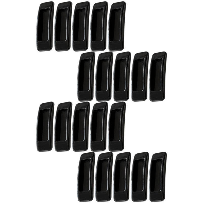 Black Adhesive Pull Handles 20pcs For Cabinets Drawers And Sliding Doors - Image 2