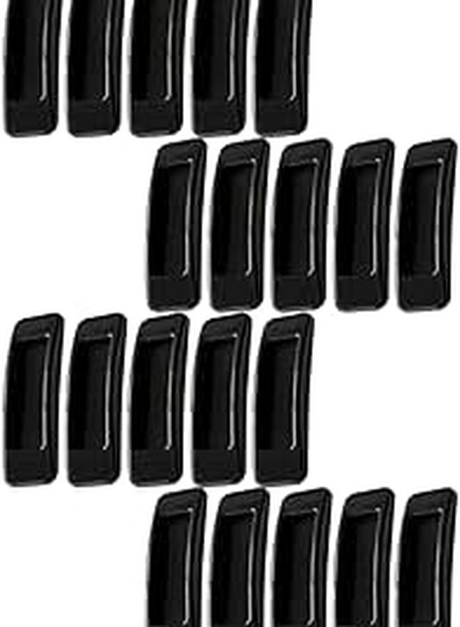 Black Adhesive Pull Handles 20pcs For Cabinets Drawers And Sliding Doors - Image 1